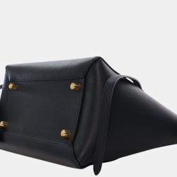 Pre Owned Celine Black Mini Grained Calfskin Belt Bag