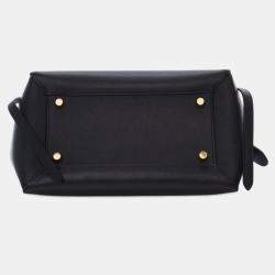 Pre Owned Celine Black Mini Grained Calfskin Belt Bag
