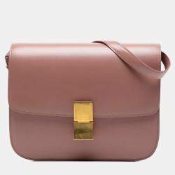 Pre Owned Celine Pink Medium Calfskin Classic Box