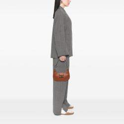 Pre Owned Celine Brown Medium Smooth Calfskin Triomphe Ava Shoulder Bag