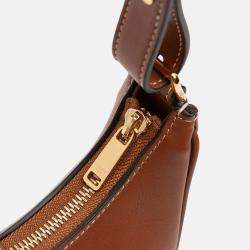 Pre Owned Celine Brown Medium Smooth Calfskin Triomphe Ava Shoulder Bag