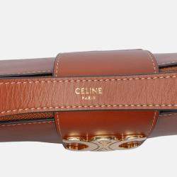 Pre Owned Celine Brown Medium Smooth Calfskin Triomphe Ava Shoulder Bag
