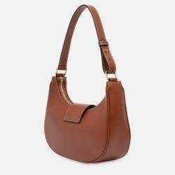 Pre Owned Celine Brown Medium Smooth Calfskin Triomphe Ava Shoulder Bag