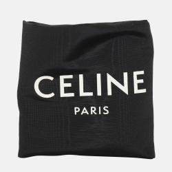 Pre Owned Celine Triomphe Raffia Panier Bucket Bag