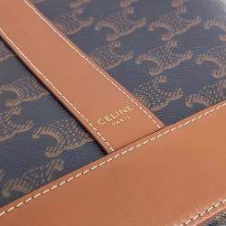 Pre Owned Celine Black Brown Leather and PVC Triumph Bucket Bag Small