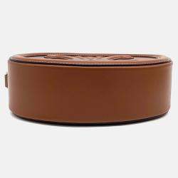 Pre Owned Celine Brown Leather Crossbody Oval Pulse