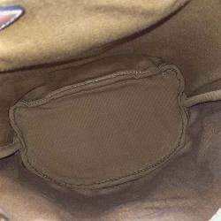 Pre Owned Celine Brown Coated Canvas and Leather Folco Mini Backpack