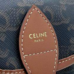 Pre Owned Celine Brown Leather and PVC Folco Mini Backpack