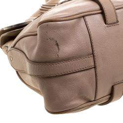 Pre Owned Celine Beige Leather Boston Bag