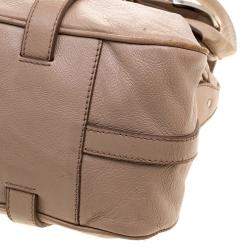 Pre Owned Celine Beige Leather Boston Bag