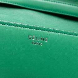 Pre Owned Celine Green Medium Calfskin Classic Box