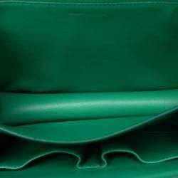 Pre Owned Celine Green Medium Calfskin Classic Box