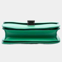Pre Owned Celine Green Medium Calfskin Classic Box