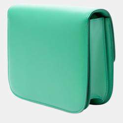 Pre Owned Celine Green Medium Calfskin Classic Box