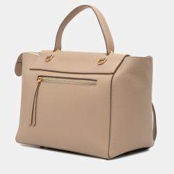 Pre Owned Celine Beige Mini Grained Calfskin Belt Bag