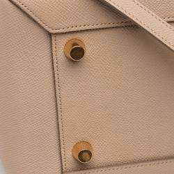 Pre Owned Celine Beige Mini Grained Calfskin Belt Bag