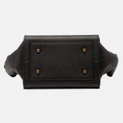 Pre Owned Celine Black Medium Grained Calfskin Tie Knot Tote