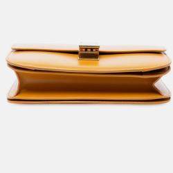 Pre Owned Celine Yellow Medium Calfskin Classic Box