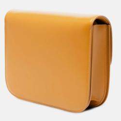 Pre Owned Celine Yellow Medium Calfskin Classic Box