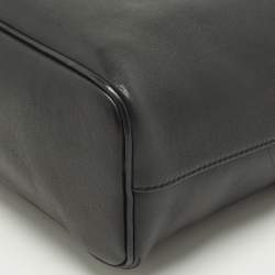 Pre Owned Celine Black/Beige Leather Soft Cube Satchel