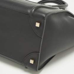 Pre Owned Celine Black Leather Mini Luggage Tote