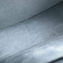 Pre Owned Celine Cuir Triomphe Oval Purse Shoulder Bag Light Blue Leather