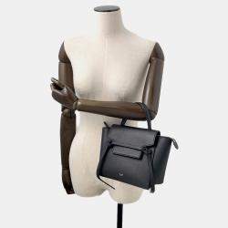 Pre Owned Celine Belt Bag Black Leather Size Nano