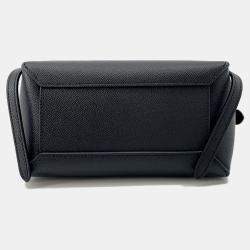 Pre Owned Celine Belt Bag Black Leather Size Nano