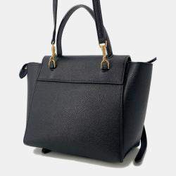 Pre Owned Celine Belt Bag Black Leather Size Nano