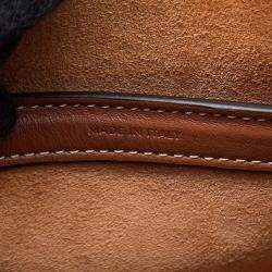 Pre Owned Celine Triomphe 2Waytravel Bag Tan Calf Leather Size Small