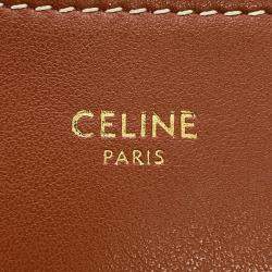 Pre Owned Celine Teen Bucket 16 2Way Bag Tan Leather