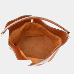 Pre Owned Celine Teen Bucket 16 2Way Bag Tan Leather