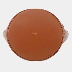 Pre Owned Celine Teen Bucket 16 2Way Bag Tan Leather