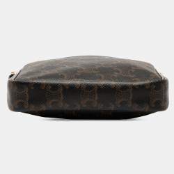 Pre Owned حقيبة كروس سيلين تريومف طولي قماش مطلي بني