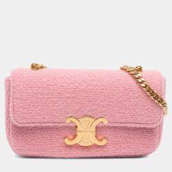 مملوكة مسبقًا حقيبة كتف سلسلة سيلين كلود توييد وردية