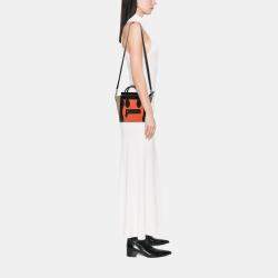 مملوكة مسبقًا Celine Orange Nano Tricolor Leather Luggage Tote