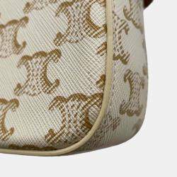 Pre Owned حقيبة كتف سيلين كلود قماش مطلي تريومف أبيض