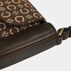 Pre Owned حقيبة سيلين ماكادام بنية