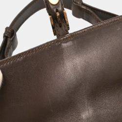 Pre Owned حقيبة سيلين ماكادام بنية