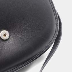 مملوكة مسبقًا Celine Triomphe Black Leather Shoulder Bag