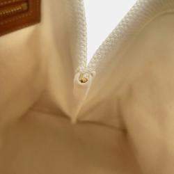 Pre Owned Celine Horizontal Cabas Natural/Brown Canvas Leather