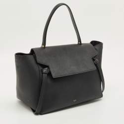 مملوكة مسبقًا Celine Belt Black Leather Top Handle Bag