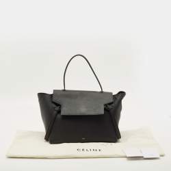 مملوكة مسبقًا Celine Belt Black Leather Top Handle Bag