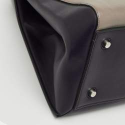 Pre Owned Celine Edge Large Purple/Grey Leather Top Handle Bag
