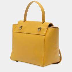 مملوكة مسبقًا حقيبة سيليين نانو صغيرة جلد عجل حزام صفراء