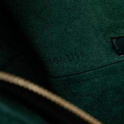 مملوكة مسبقًا حقيبة يد سيلين حزام جلد العجل محبب نانو أخضر