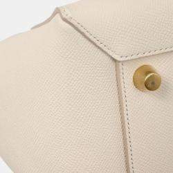 مملوكة مسبقًا حقيبة يد سيلين حزام بيضاء بحمالة كتف مزدوجة