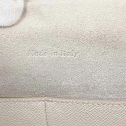 مملوكة مسبقًا حقيبة يد سيلين حزام بيضاء بحمالة كتف مزدوجة