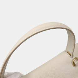 مملوكة مسبقًا حقيبة يد سيلين حزام بيضاء بحمالة كتف مزدوجة