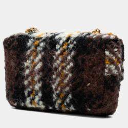 مملوكة مسبقًا حقيبة كتف سيلين سلسلة تريونفه صوف أسود